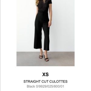 Zara straight cut culottes